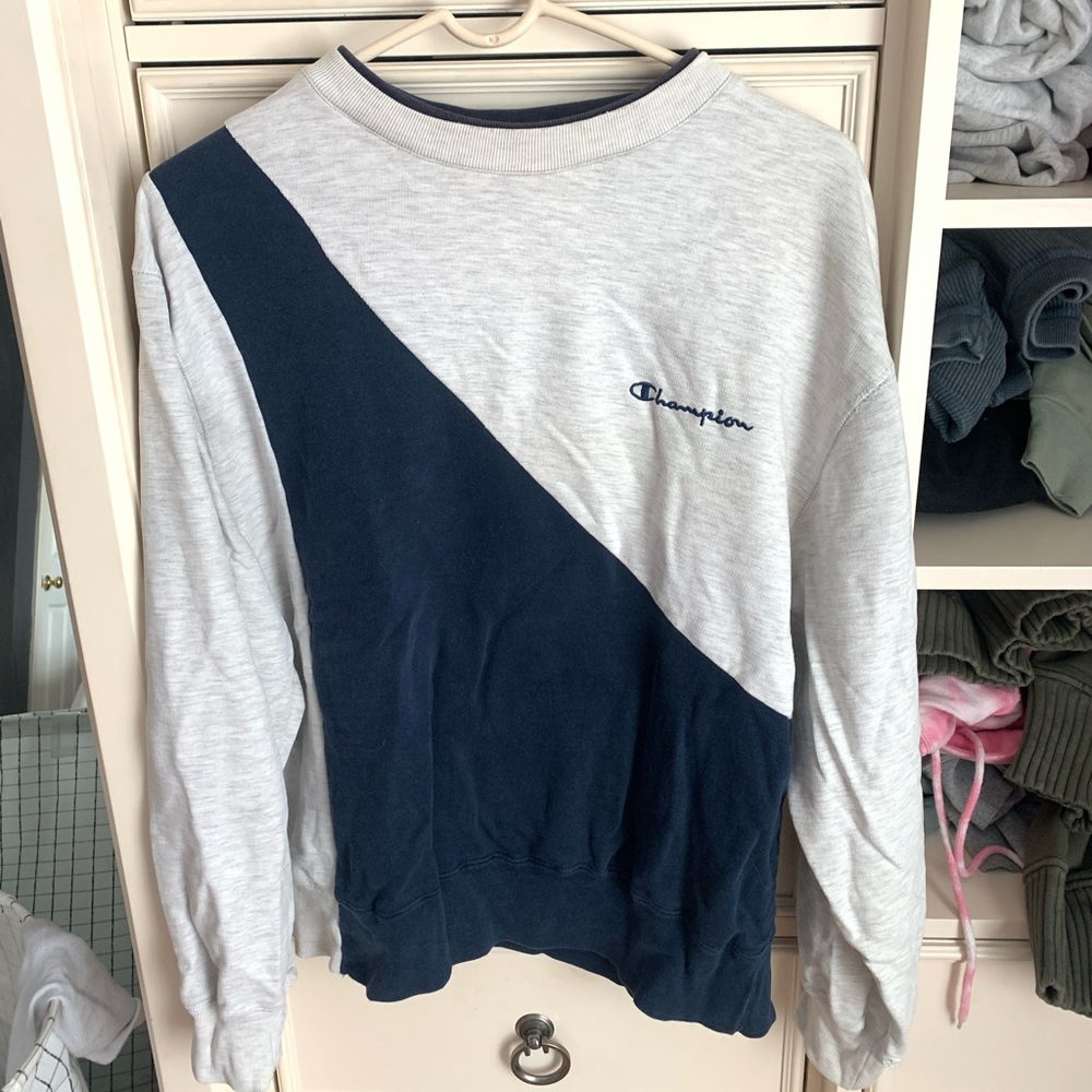 Champion Cut and Sew Vintage Sweatshirt Hoodie
